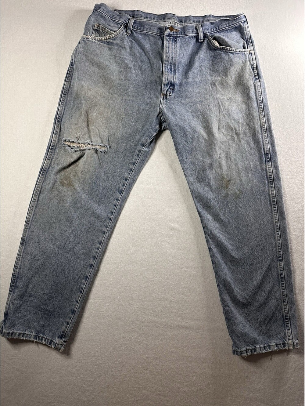 Rustler Men’s Distressed Jeans Light Blue 40x30